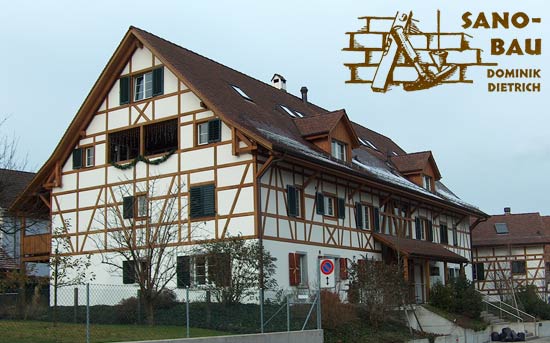 Fachwerkbau Dielsdorf bei Z�rich, zweischaliges Mauerwerk zwecks �konomischer,  w�rmetechnischer Anforderungen ... zur Startseite �